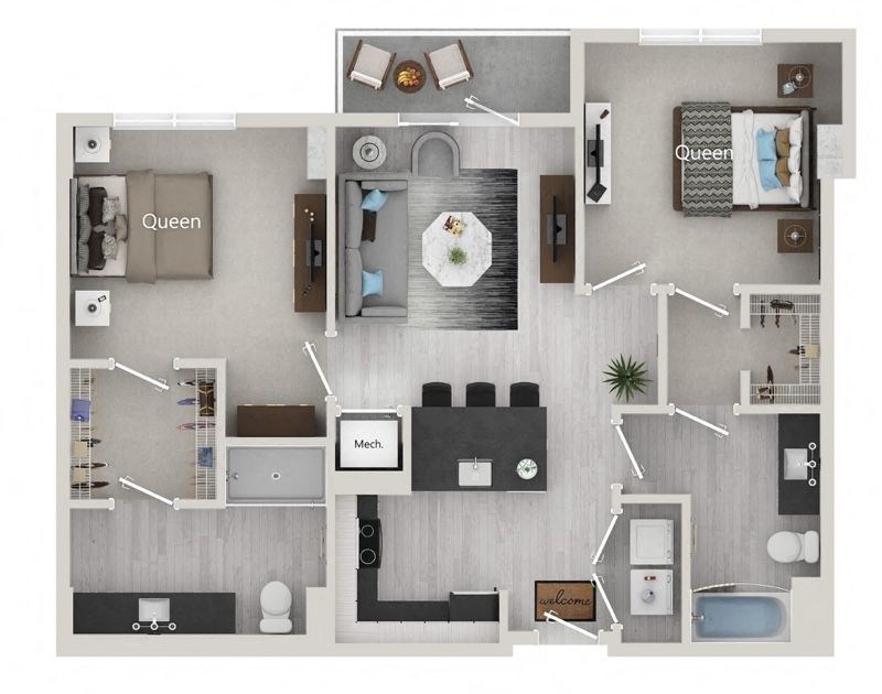 2 Bedroom 2 Bath